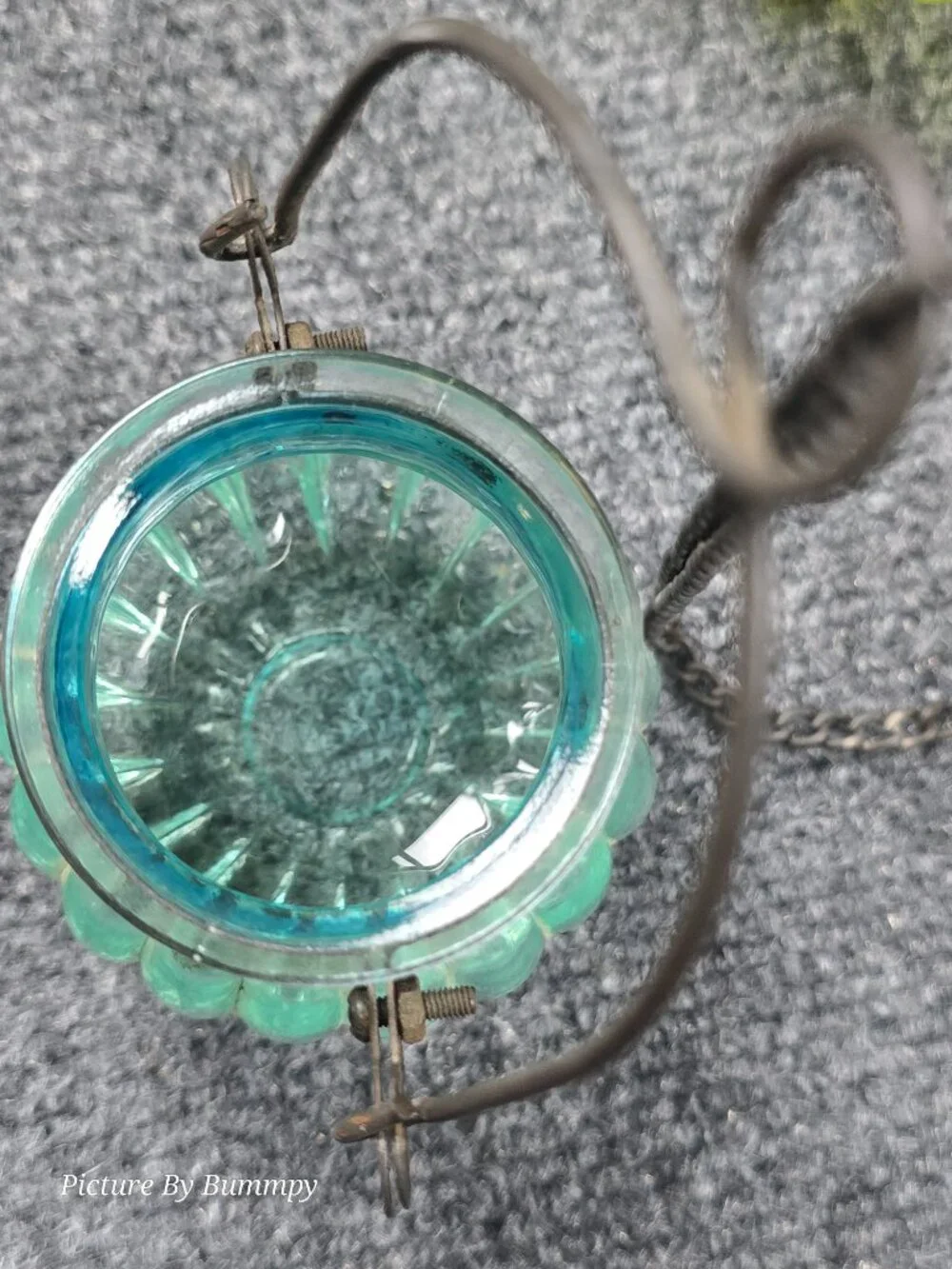 Vintage Pier 1 Imports Ribbed Glass Hanging Tealight Lanterns - Set of 3